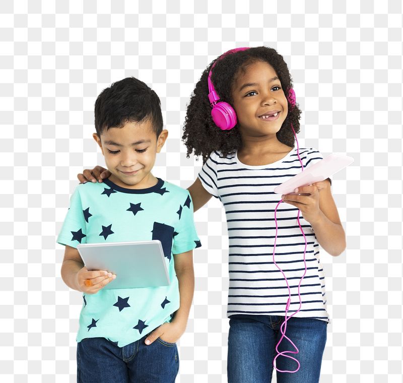 Kids listening to music png | Free PNG - rawpixel