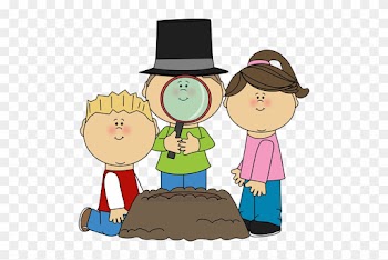 Kids Looking For A Groundhog - Children Looking Clipart