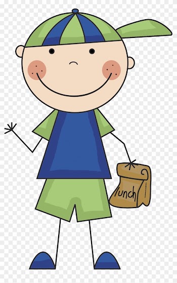 Kids Lunch Clipart Collection - Flat Stanley Girl Template