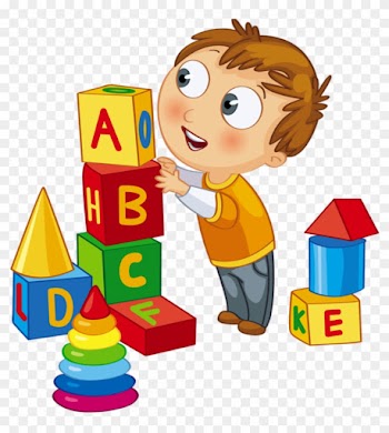 Kids Playing Clipart Clip Art Kid Playing Blocks Clock - Kids Playing Clipart