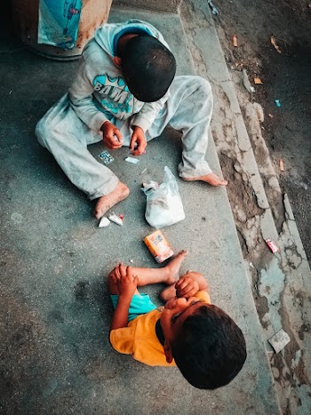 kids playing in street