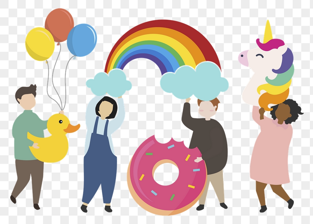 Kids playing toys illustration png, | Free PNG - rawpixel