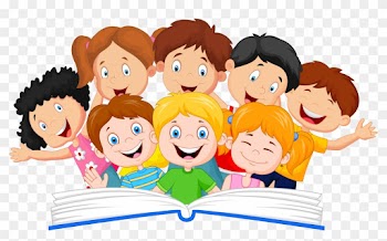 Kids Reading Book Stock Illustrations, Cliparts And - Cartoon Kids Reading