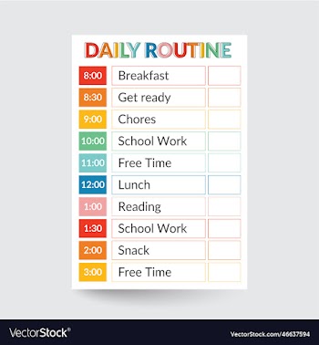 kids routine chart