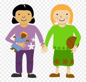 Kids Running Clipart 10, - Girls Holding Hands Clipart