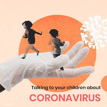 Kids running safely during coronavirus pandemic background vector | Free  vector - 2317699