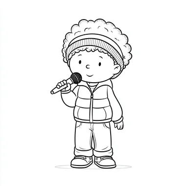 Kids' Speech Coloring Book Illustration Kids' Speech Coloring Book Illustration