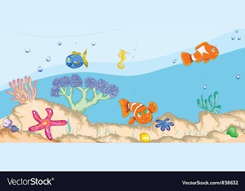 Kids swimming vector image
