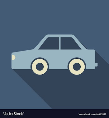Kids toy car in flat style vector image