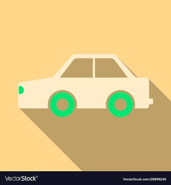 Kids toy car in flat style vector image