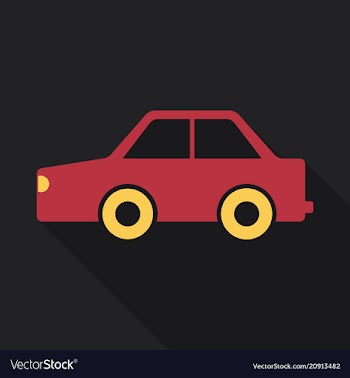 Kids toy car in flat style vector image