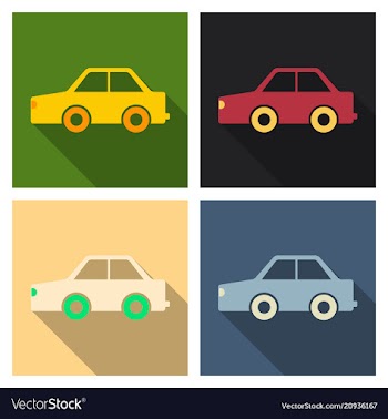 Kids toy car in flat style vector image