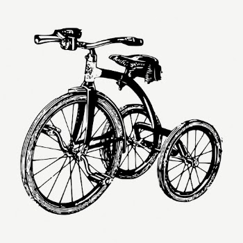 Kids tricycle drawing, vintage illustration | Free PSD - rawpixel