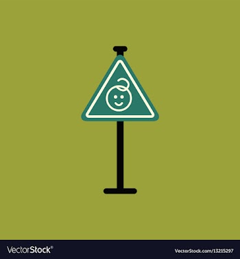 Kids warning road sign vector image