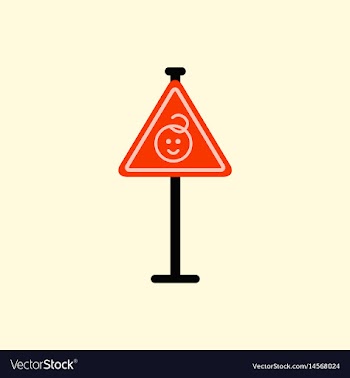 Kids warning road sign vector image