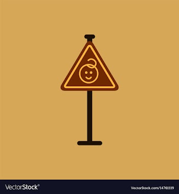 Kids warning road sign vector image