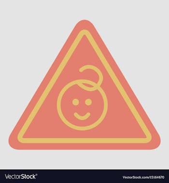 Kids warning road sign vector image