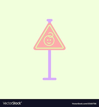 Kids warning road sign vector image