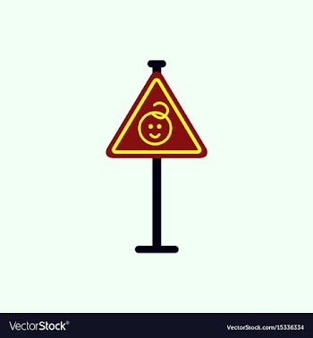 Kids warning road sign vector image