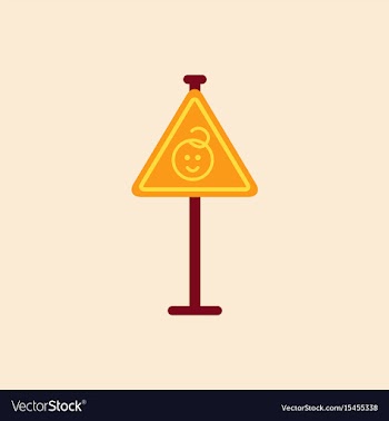 Kids warning road sign vector image