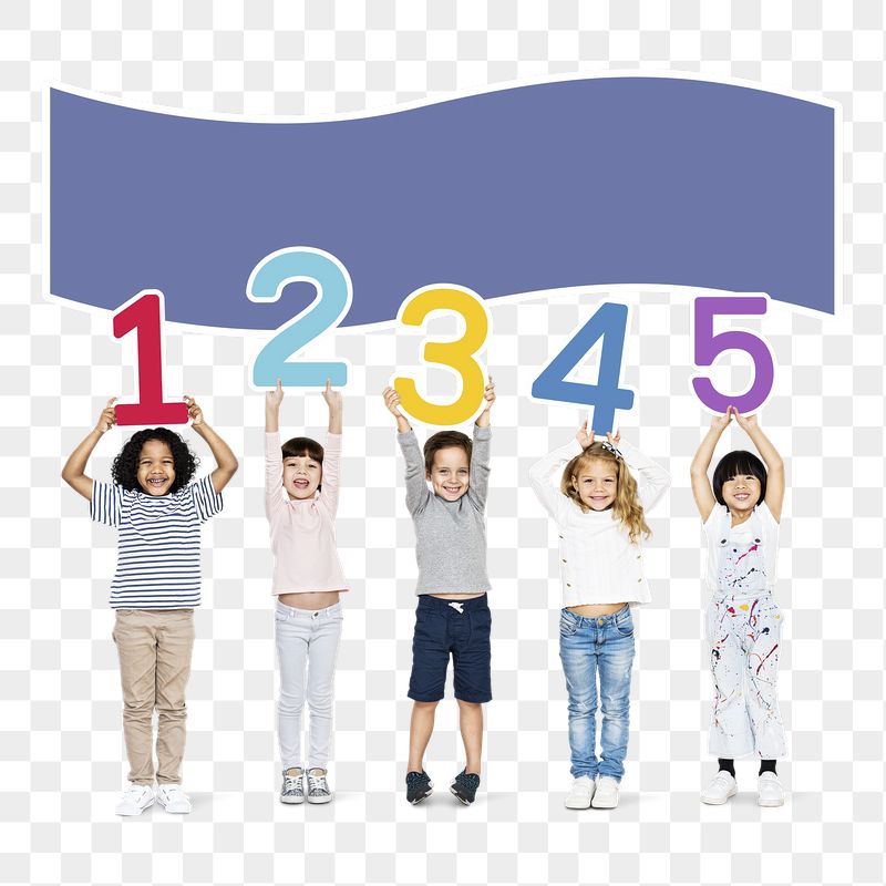 Kids with numbers png sticker, | Free PNG - rawpixel