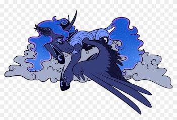 Kikirdcz, Cloud, Female, Mare, Pony, Princess Luna, - Cartoon