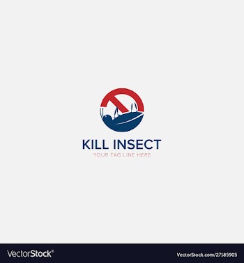 Kill insect logo with modern logo and pest vector image