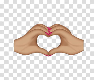 Kimojis, heart hand transparent background PNG clipart