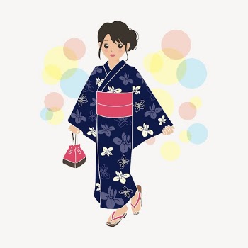 Kimono woman clipart, Japanese traditional | Free Vector - rawpixel