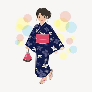 Kimono woman collage element, Japanese | Free PSD - rawpixel