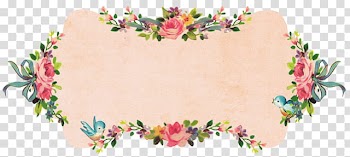Kinda Cool S, pink and yellow flowers border frame transparent background PNG clipart