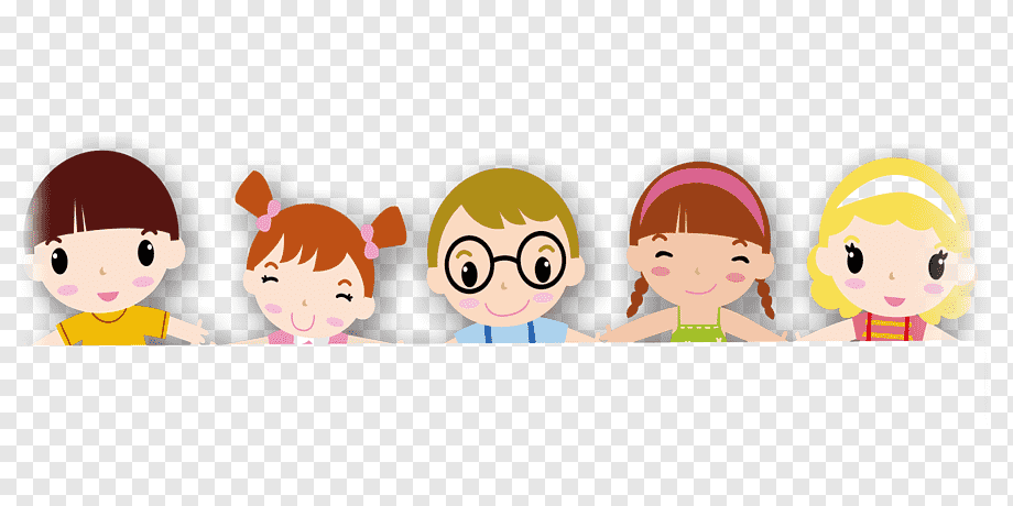 Kindergarten Child Teacher Illustration, Kindergarten children, five children wearing clothes, childrens Clothing, text, hand png