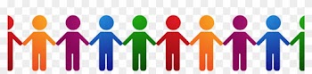 Kindergarten Colored - People Holding Hands Clipart