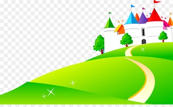 Kindergarten Painting Poster - Green castle 