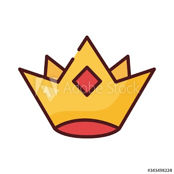 king crown line and fill style icon