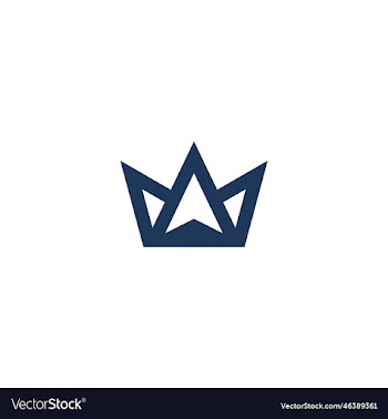 king crown royal with arrow writer creative logo