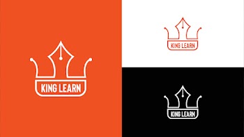 King learn logo template