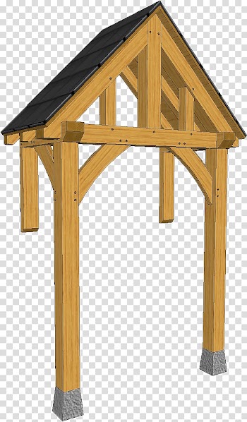 King post Porch Lumber Timber framing, wooden truss transparent background PNG clipart