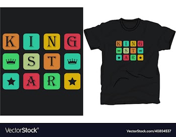 king star t-shirt template