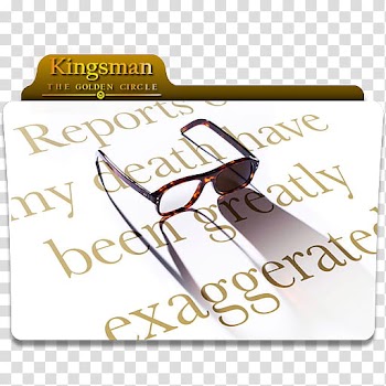 Kingsman The Golden Circle  Folder Icon , KingsmanTheGoldenCircle_v, black sunglasses with brown frames transparent background PNG clipart