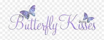 Kiss Clipart The Word - Lettering Of Word Butterfly