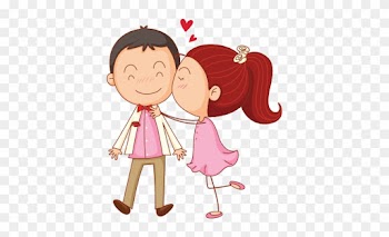 Kiss - Couple In Love Clipart