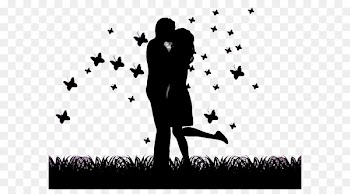 Kiss couple Silhouette Romance - Romantic kiss 