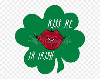 Kiss Me Im Irish Decal - Four-leaf Clover