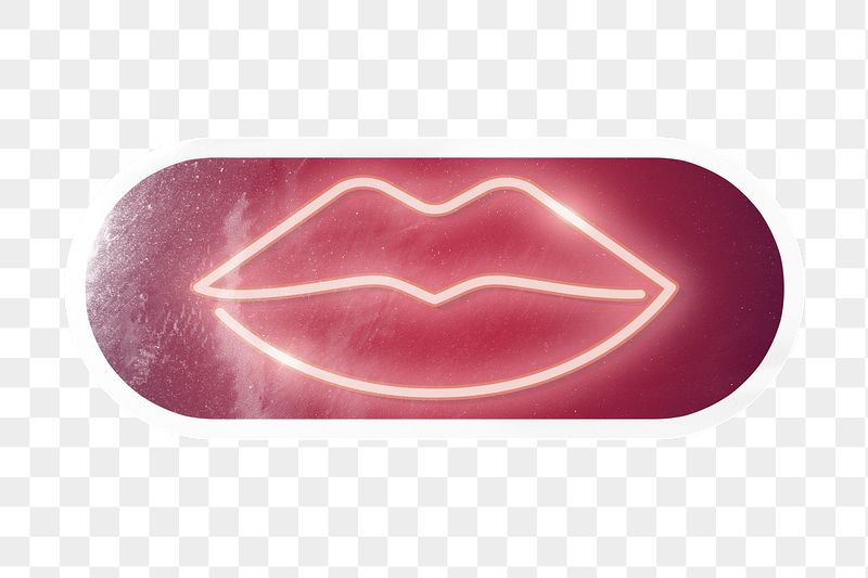 Kiss png neon sign, long | Free PNG - rawpixel