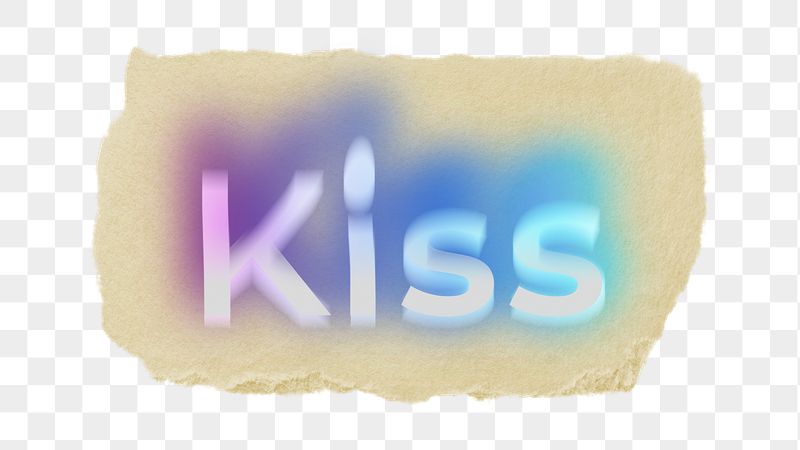 Kiss png ripped paper word | Free PNG - rawpixel