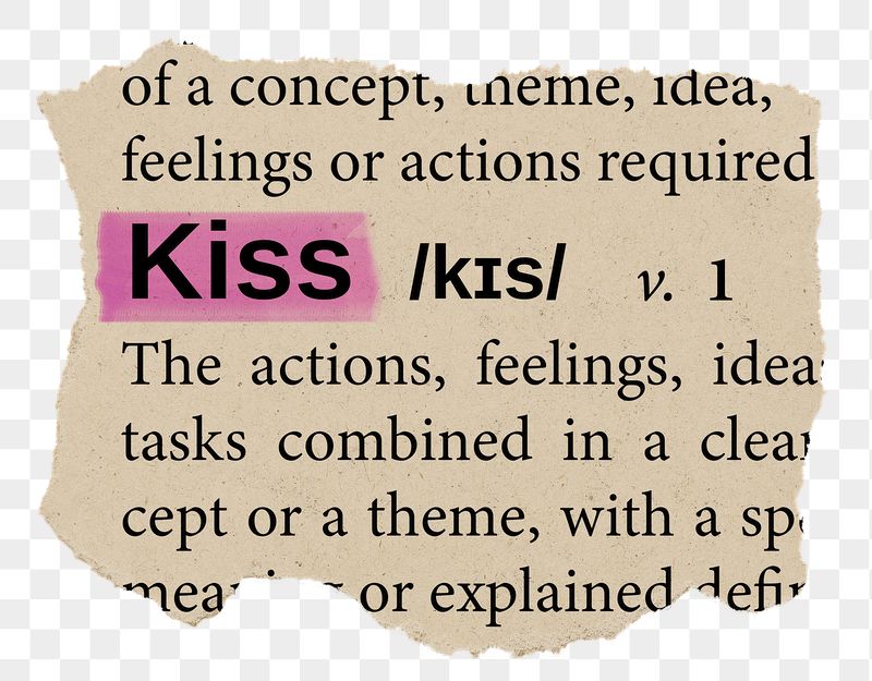 Kiss png word sticker, torn | Free PNG - rawpixel