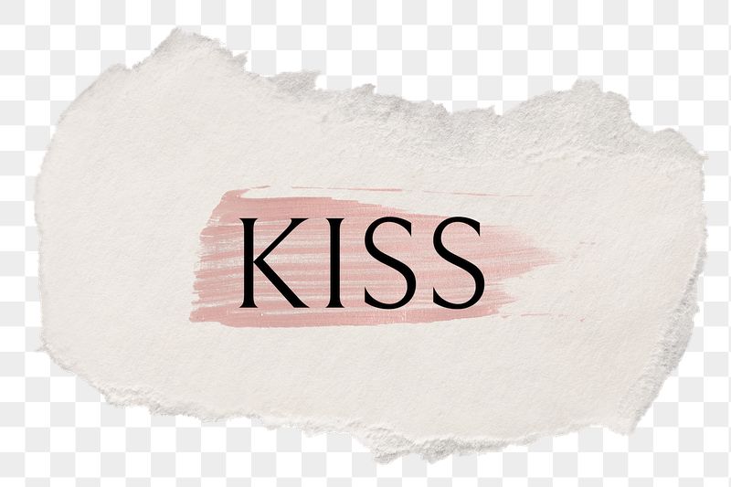 Kiss png word sticker typography, | Free PNG - rawpixel