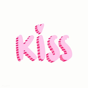 Kiss typography vector in pink | Free stock vector - 472338