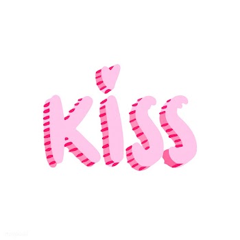 Kiss typography vector in pink | Free stock vector - 472465